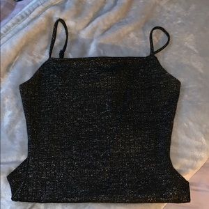 Forever 21 Sparkly Black Body Suit